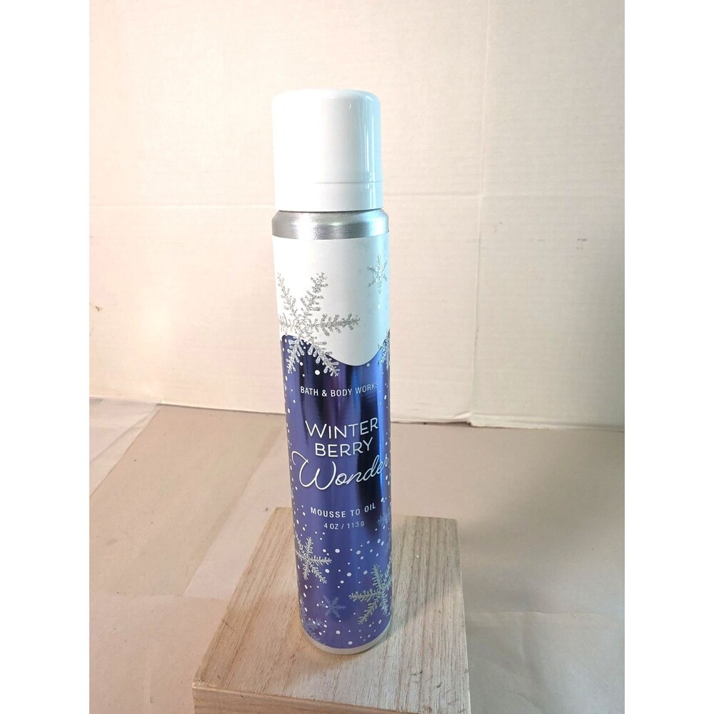New Bath And Body Works Winter berry Wonder Mousse To Oil 4oz